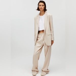 Kaia X Zara Cream Satin Trouser